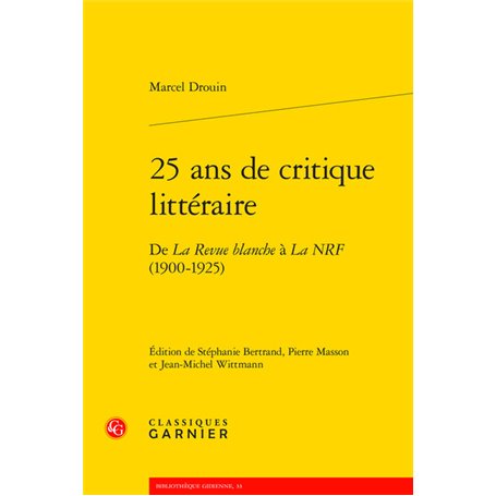 25 ans de critique littéraire