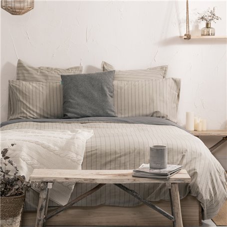 Housse de Couette HappyFriday BASIC Beige Lit 1 persone 140 x 200 cm 28 x 4 x 38 cm