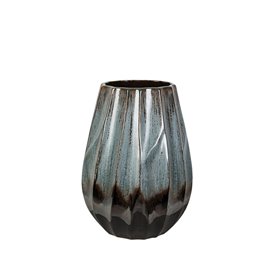 Vase Romimex Bleu Noir Bleu/Noir Céramique 23 x 28 x 23 cm