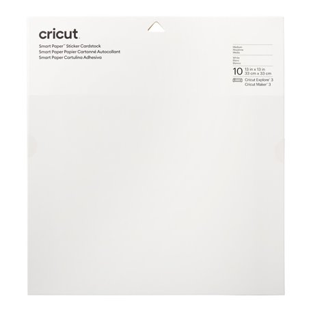 Carton autocollant pour plotter de découpe Cricut Smrt Blanc