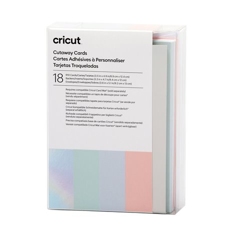 Cartes de découpe pour plotter de découpe Cricut Pastel R10 (18 Unités)