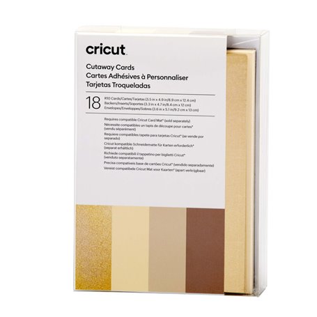 Cartes de découpe pour plotter de découpe Cricut Neutrals R10 Neutre (18 Unités)