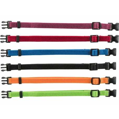 Collier pour Chien Trixie Noir Rouge Bleu de Colbat Pomme M/L 22-35 cm (6 Unités)