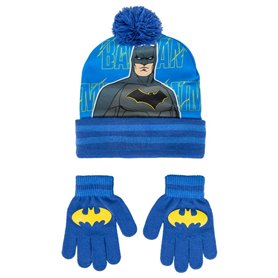 Bonnet et gants Batman Bleu