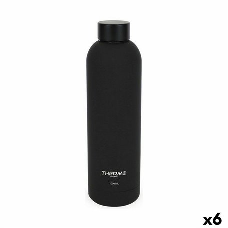 Bouteille Thermique ThermoSport Soft Touch Noir 1 L (6 Unités)