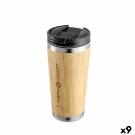 Tasse Thermos avec Couvercle ThermoSport Bambou 450 ml (9 Unités)