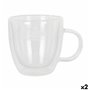 Lot de tasses Santa Clara Verre Borosilicaté 150 ml Thermique 2 Unités (2 Pièces)