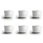 Ensemble de tasses à café Quid 001442 (12 pcs) Transparent Céramique 220 ml 6 Pièces