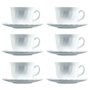Lot de tasses avec soucoupes Luminarc Trianon (6 pcs) Blanc verre 220 ml (12 Pièces)