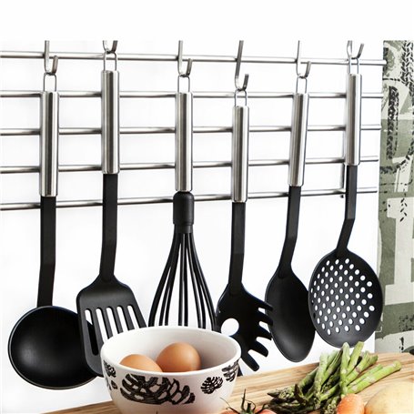 Assiette Quid Habitat Noir Acier Plastique 35 x 7 x 5 cm (12 Unités)