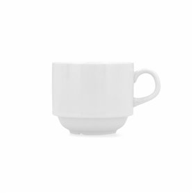 Tasse à infusion Bidasoa Glacial Blanc Céramique 250 ml (6 Unités) (Pack 6x)