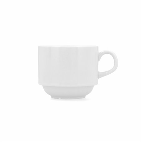 Tasse à infusion Bidasoa Glacial Blanc Céramique 250 ml (6 Unités) (Pack 6x)