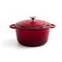 Casserole avec Couvercle Bidasoa Fierro Rouge Ø 24 cm 3,7 L (2 Unités)