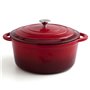 Casserole avec Couvercle Bidasoa Fierro Rouge Ø 28 cm 6 L (2 Unités)