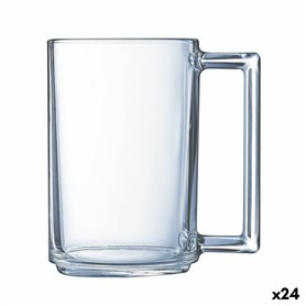 Tasse Luminarc à La Bonne Heure Transparent Petit-déjeuner verre 320 ml (24 Unités)