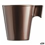 Tasse mug Luminarc Flashy Marron 80 ml verre (24 Unités)