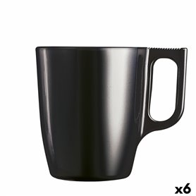 Tasse mug Luminarc Flashy Noir 250 ml verre (6 Unités)