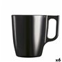 Tasse mug Luminarc Flashy Noir 250 ml verre (6 Unités)