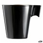 Tasse mug Luminarc Flashy Noir 80 ml Bicolore verre (24 Unités)