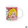 Tasse Quid Pin Up Bandes dessinées Multicouleur Céramique 330 ml (12 Unités)