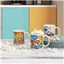 Tasse Quid Hello Bandes dessinées Multicouleur Céramique 330 ml (12 Unités)