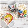 Tasse Quid Hello Bandes dessinées Multicouleur Céramique 330 ml (12 Unités)
