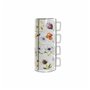 Ensemble de tasses à café DKD Home Decor Multicouleur Métal Dolomite 260 ml (4 Pièces)