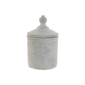 Vase Home ESPRIT Gris Ciment Oriental 15 x 15 x 25 cm