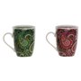 Tasse avec filtre pour infusions Home ESPRIT Vert Turquoise Bordeaux Lila Moderne 340 ml (2 Unités)