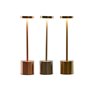 Lampe de bureau Home ESPRIT Cuivre Doré Argenté 8 x 8 x 34 cm (3 Unités)