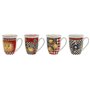 Ensemble de 4 mugs Home ESPRIT Jaune Rouge Moderne Citron 380 ml (4 Unités)