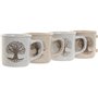 Tasse mug Home ESPRIT Blanc Beige Traditionnel Arbre de vie 330 ml (4 Unités)