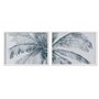 Cadre Home ESPRIT Bleu Blanc Palmiers méditerranéen 80 x 2 x 60 cm (2 Unités)