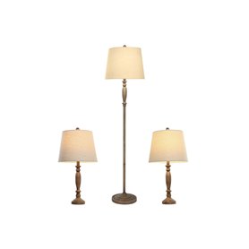 Lampadaire Home ESPRIT Marron Crème 50 W 220 V 38 x 38 x 150 cm (3 Pièces) Lampadaire Home ESPRIT Marron Crème 50 W 220 V 38 x 38 x 150 cm (3 Pièces)