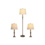 Lampadaire Home ESPRIT Marron Crème 50 W 220 V 38 x 38 x 150 cm (3 Pièces)