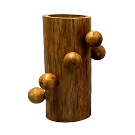 Vase Home ESPRIT Marron Bois de manguier 16 x 16 x 23 cm