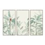 Cadre Home ESPRIT Vert Beige Tropical 180 x 4 x 120 cm (3 Pièces)