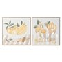 Cadre Home ESPRIT Jaune Beige Cottage 80 x 4 x 80 cm (2 Unités)