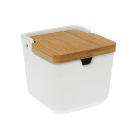 Sucrier Avec couvercle Bambou Céramique (11,2 x 10,3 x 11,2 cm)