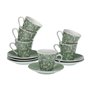 Ensemble de tasses à café Versa Fleurs 6 Unités Porcelaine