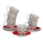 Ensemble de tasses à café Versa Coeurs 6 Unités Porcelaine