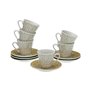 Jeu de 6 tasses avec plat Versa Serpentine Porcelaine