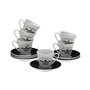 Jeu de 6 tasses avec plat Versa Gourmet Porcelaine