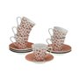 Jeu de 6 tasses avec plat Versa Amore Porcelaine