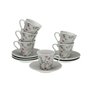 Jeu de 6 tasses avec plat Versa Caprice Porcelaine