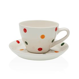Jeu de 6 tasses avec plat Versa Melissa Grès