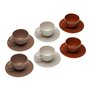 Jeu de 6 tasses avec plat Versa Romane Grès