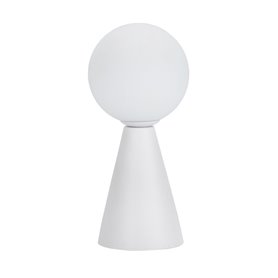 Lampe de bureau Versa Blanc Céramique Verre 40 W 10 x 22,5 cm Prisme