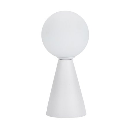 Lampe de bureau Versa Blanc Céramique Verre 40 W 10 x 22,5 cm Prisme