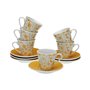Lot de tasses avec soucoupes Versa Clivia Porcelaine